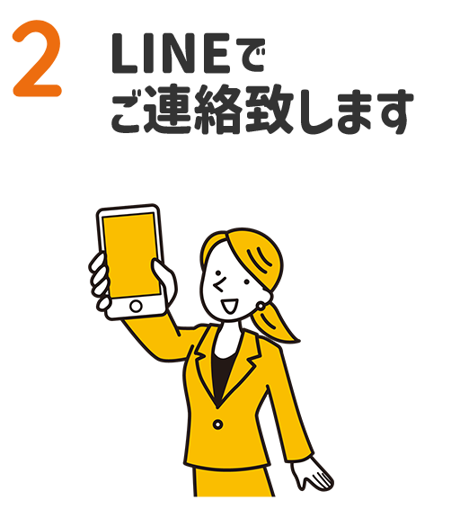 2 LINEでご連絡致します